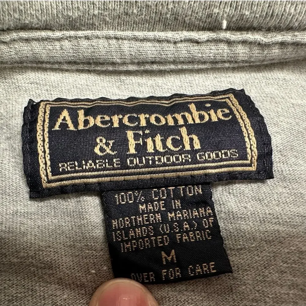 Abercrombie: Vintage Gray Stripe Sweatshirt